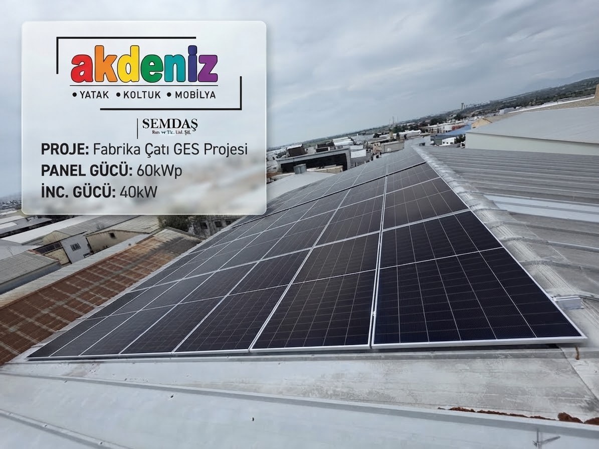Akdeniz Mobilya - Fabrika Çatı GES Projesi